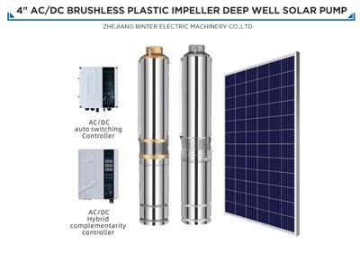 2 tommu hámarkshöfuð 60m sólar djúpbrunn dýpka vatnsdæla AC kerfi