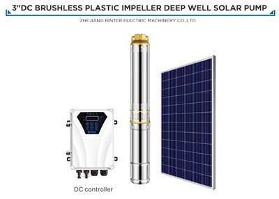 5,5m3/klst High Flow Solar Dc Power Deepwell vatnsdæla fyrir áveitu